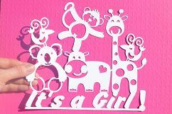 It&#039;s a Girl paper cut SVG / DXF / EPS files Product Image 1