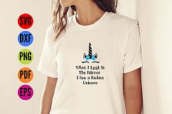 Bad Unicorn SVG Cutting File  Product Image 3
