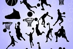 basketball svg / basketball silhouette / basketball players silhouette / HQ / baseketball SVG file / vector basketball / Eps / Dxf / Png Product Image 2
