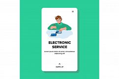 Electronic Service Worker Repair Device Vector Product Image 1