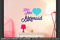 Little Miss Mermaid SVG - Mermaid Shirt SVG File - 1062 Product Image 2