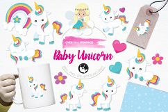 Baby Unicorn graphics and illustrations Product Image 1