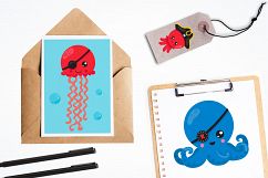 Pirate octopus graphics and illustrations Product Image 4