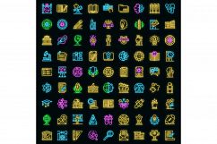 University icons set vector neon Product Image 1