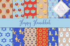 Watercolor Hanukkah Digital Paper Product Image 1