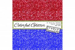 Colorful Glitter Digital Paper - Chunky Glitter Papers Product Image 2