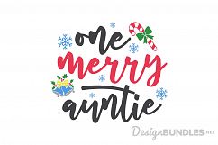 One merry auntie Christmas SVG File Product Image 1