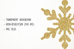 Watercolor Snowflakes Clipart, Digital Snowflakes Product Image 4