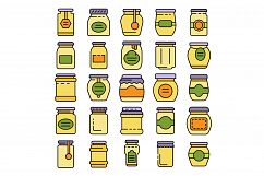 Jam jar icons vector flat Product Image 1