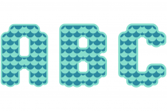 Mermaid Scales Font SVG Product Image 1