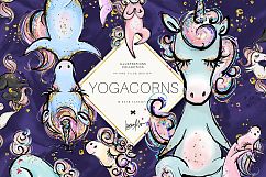 Yoga Unicorns Clipart Product Image 2