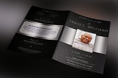 Black Dignity Funeral Program Template Product Image 1