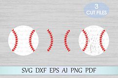 Baseball svg, Softball svg file, Distressed baseball svg Product Image 1