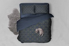 8 Seamless Art Deco Patterns - Gold &amp; Navy Blue - Set 2 Product Image 3