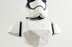 Star Wars, Stormtrooper, Papercraft Stormtrooper Helmet, Paper Statue, Home Decor, 3D papercraft model, Rogue One, Last Jedi, lowpoly DIY Product Image 2