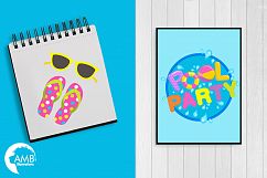 Pool party elements clipart, graphics pack AMB-902 Product Image 4