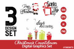 Christmas SVG set-Days Until 3 Design Set-XMas countdown Product Image 1
