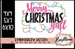 Merry Christmas Y&#039;all - Christmas Embroidery Product Image 1