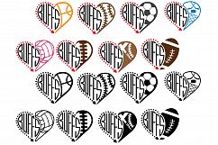 Buffs Sport Heart SVG School Spirit football Buffaloes 971s Product Image 2
