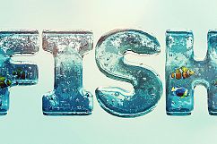 Aqua 3D Lettering Product Image 4