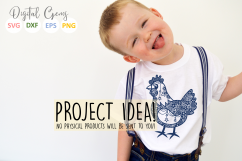 Chicken / Hen paper cut SVG / DXF / EPS files Product Image 2