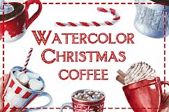 Watercolor Christmas coffee Product Image 1