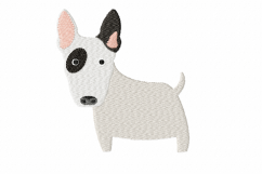 Bull Terrier Embroidery Designs ~ Machine Embroidery Design in 2 sizes - Instant Download ~ How Much is that Doggie in the Window! Product Image 1