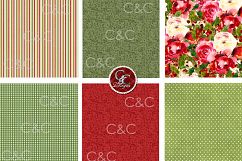 24 Plus Christmas Quilt Patterns Digital Paper Pack Product Image 3