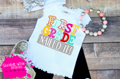 First Grade Nailed It - Girl SVG Product Image 1