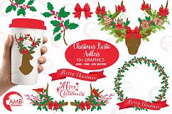 Christmas Rustic Antlers clipart, graphics and illustratins AMB-1506 Product Image 1