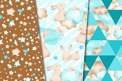 Good night bunny pattern in blue Product Image 6