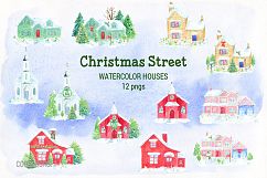 Watercolor Christmas Street  Product Image 5