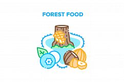 Forest Food Vector Concept Color Illustration Product Image 1