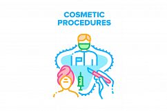 Cosmetic Beauty Procedures Vector Concept Color Product Image 1