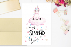 Cute Unicorn Watercolor Collection Product Image 4