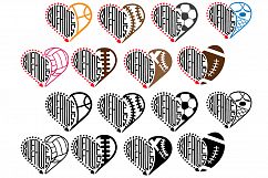 Buffaloes Sport Heart SVG School Spirit football 972s Product Image 2