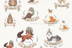 Boho Animals Clipart Product Image 2