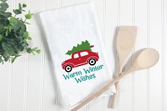 Warm Winter Wishes - Christmas SVG Cut File - DXF PNG EPS Product Image 4