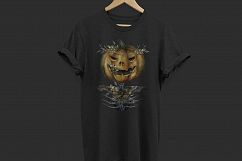 Jack o Lanter Halloween clipart, evil vintage gothic pumpkin Product Image 3