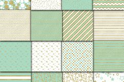 Mint and Gold Digital Paper Product Image 3