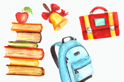 Watercolor Back to School Clip Art Set Product Image 3