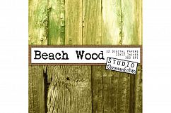 Wood Digital Papers - Beach Wood Textures Product Image 2