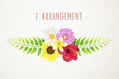 Watercolor Spring Flowers Clipart, Flowers Clipart Product Image 5