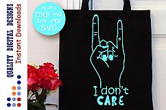 I dont care Sarcastic Svg files sayings Cricut Silhouette Product Image 1