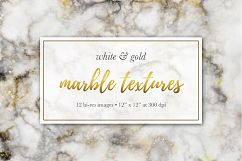 Marble Textures - White &amp; Gold Product Image 11
