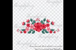 100 Flower Arrangement Clip Arts Flower Border Bridal Shower Product Image 2