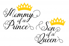 Queen and Prince SVG Sayings SVG Quotes SVG Mom SVG Product Image 1