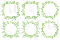 Watercolor Greenery Frames Product Image 3