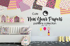 NEW-YEAR-PAPERS , digital papers Product Image 1