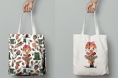 Hand Drawn Watercolor Autumn Girl SET Product Image 4